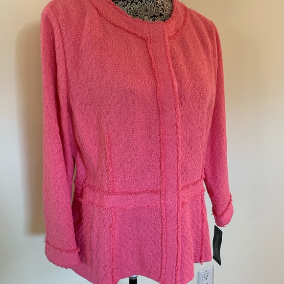 Lafayette 148 Pink Button-down Knit jacket NWT - Picture 2 of 5